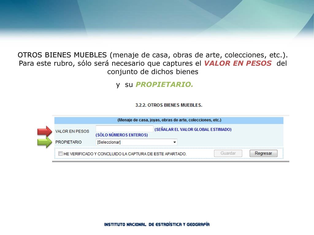 OTROS BIENES MUEBLES (menaje de casa, obras de arte, colecciones, etc