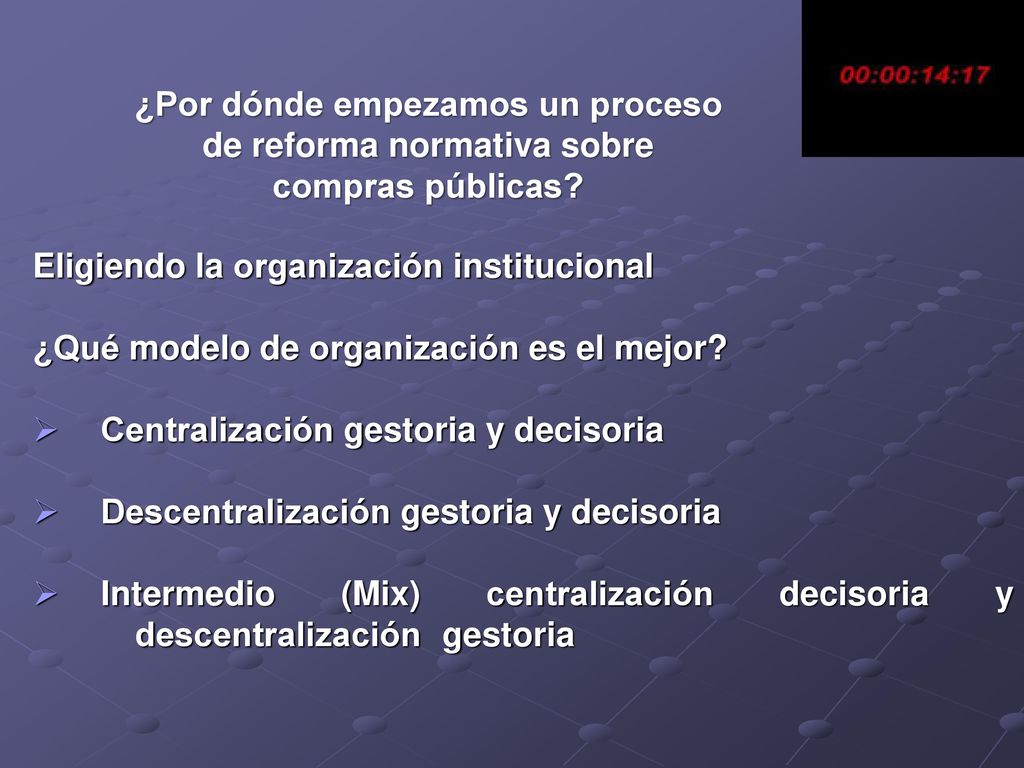 ¿Por dónde empezamos un proceso de reforma normativa sobre compras públicas
