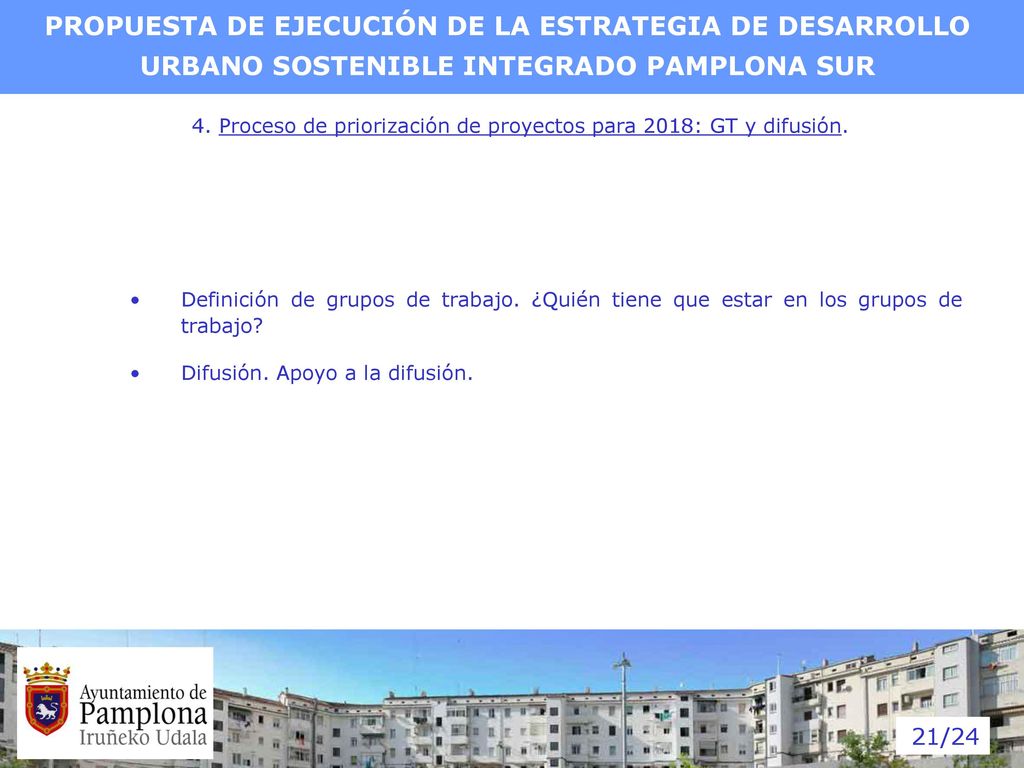 4. Proceso de priorización de proyectos para 2018: GT y difusión.