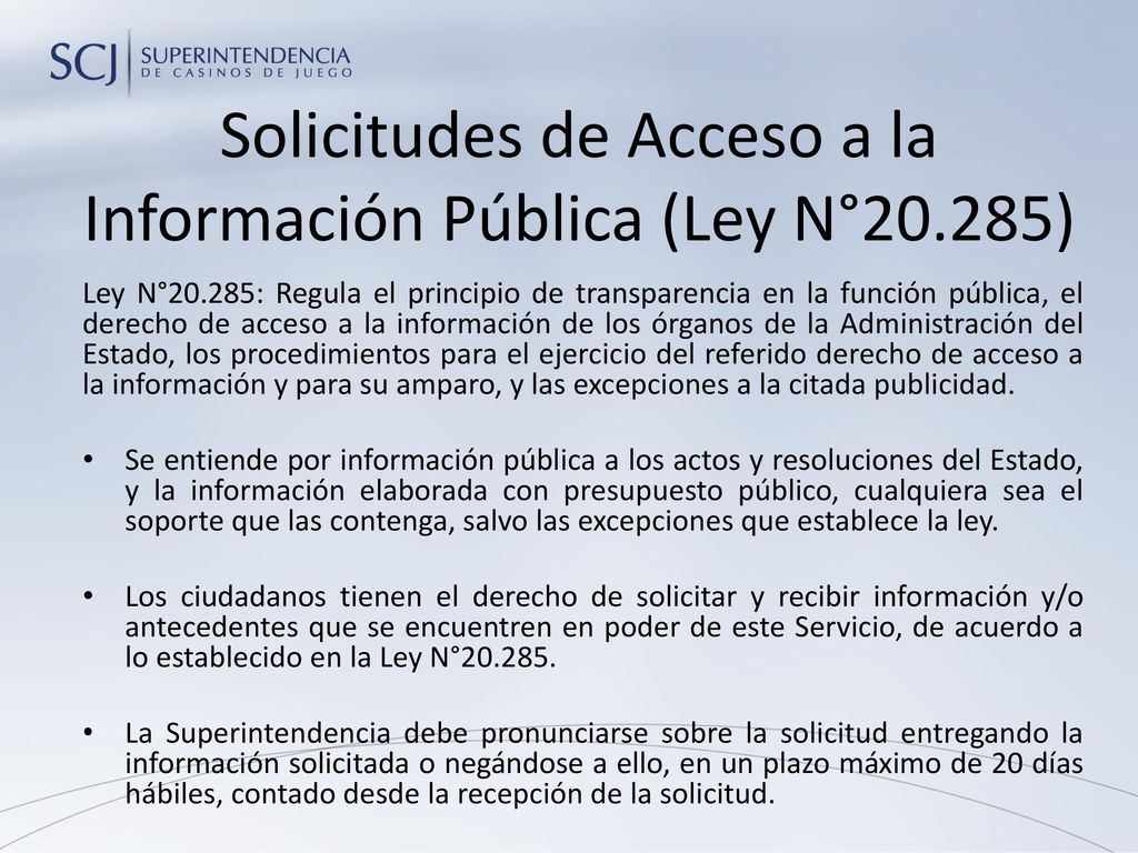 Solicitudes de Acceso a la Información Pública (Ley N°20.285)