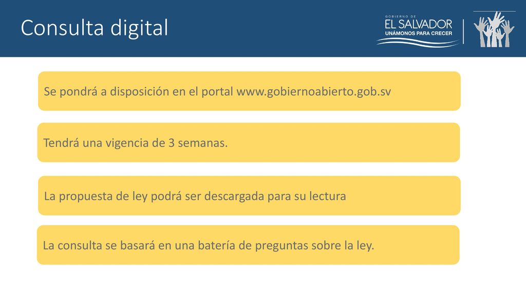 Consulta digital Se pondrá a disposición en el portal   Tendrá una vigencia de 3 semanas.