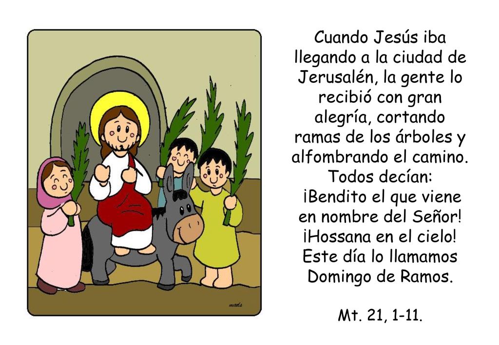 ¡Bendito el que viene en nombre del Señor! ¡Hossana en el cielo!