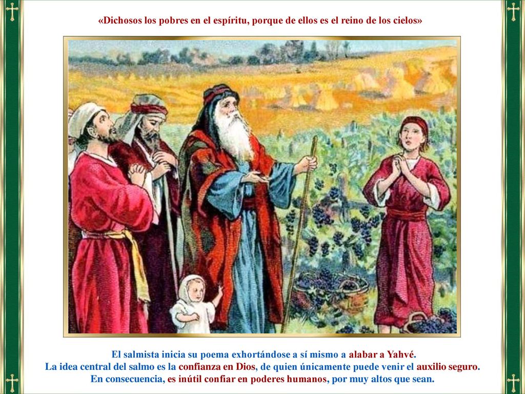El salmista inicia su poema exhortándose a sí mismo a alabar a Yahvé.