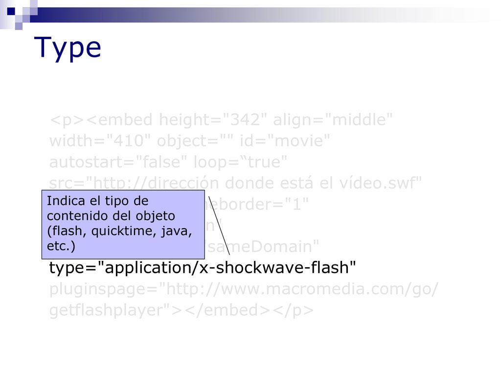 Type <p><embed height= 342 align= middle