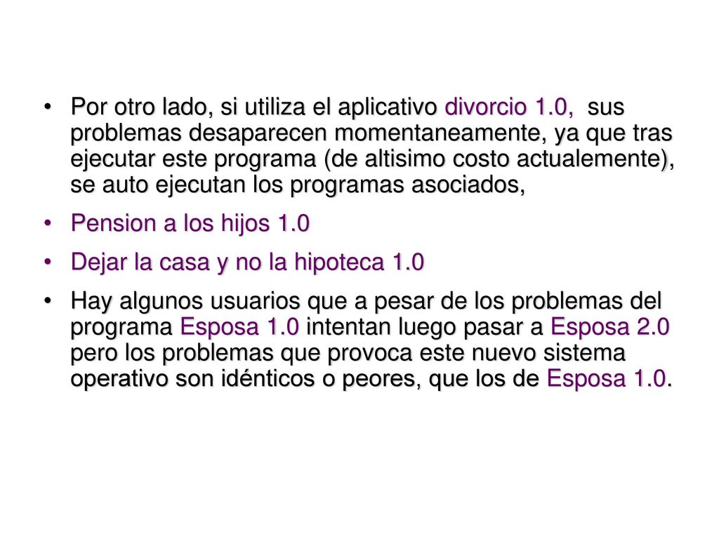 Por otro lado, si utiliza el aplicativo divorcio 1