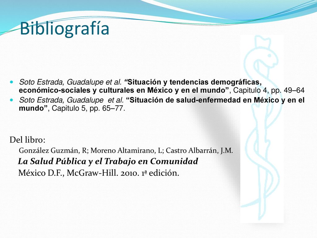 Bibliografía Del libro: La Salud Pública y el Trabajo en Comunidad