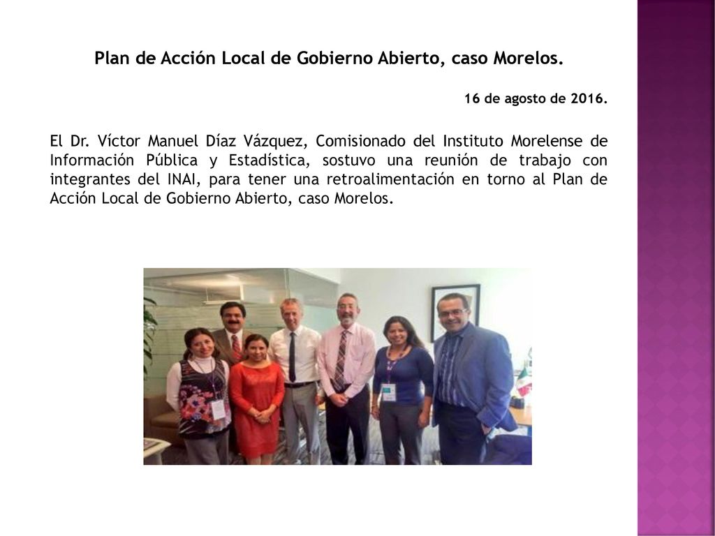 Plan de Acción Local de Gobierno Abierto, caso Morelos.