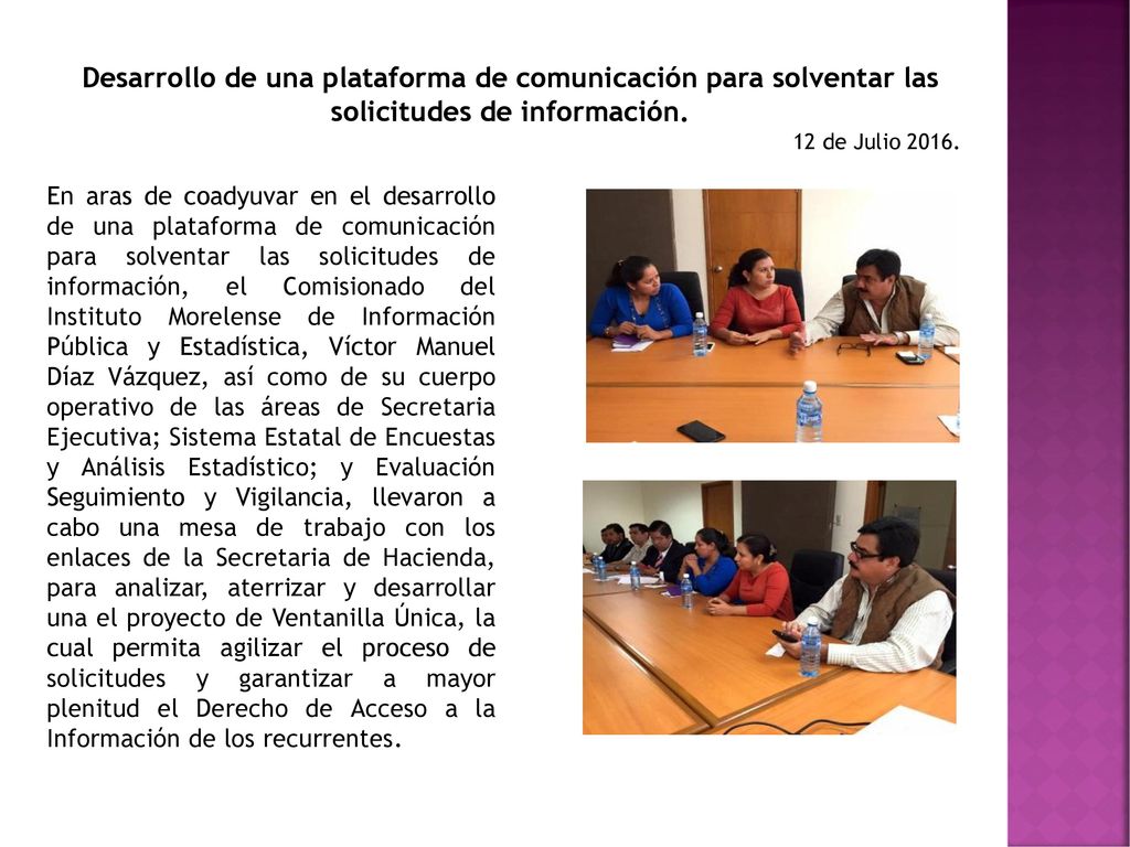 Desarrollo de una plataforma de comunicación para solventar las solicitudes de información.