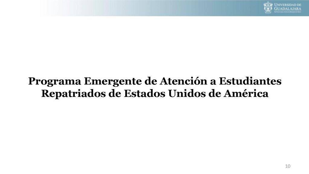 Programa Emergente de Atención a Estudiantes Repatriados de Estados Unidos de América