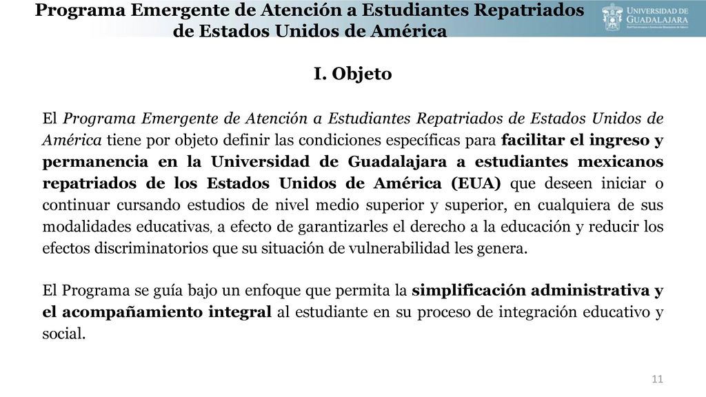 Programa Emergente de Atención a Estudiantes Repatriados de Estados Unidos de América
