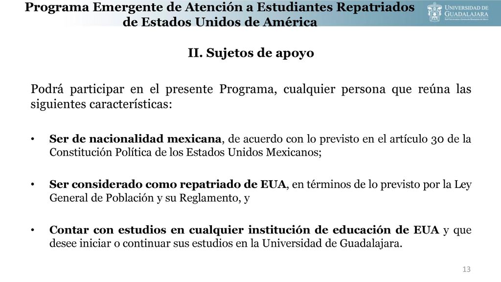Programa Emergente de Atención a Estudiantes Repatriados de Estados Unidos de América