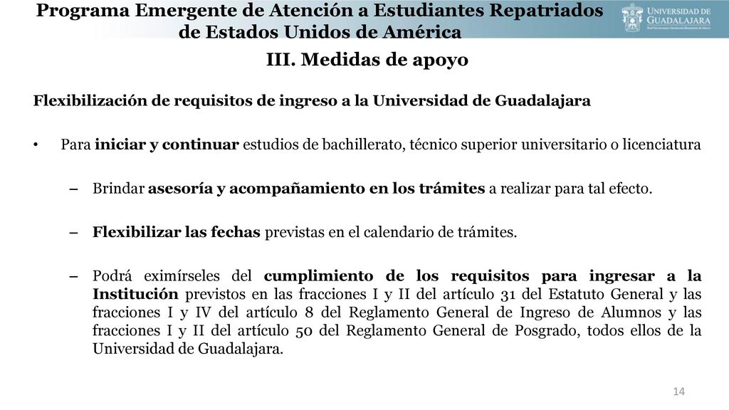 Programa Emergente de Atención a Estudiantes Repatriados de Estados Unidos de América