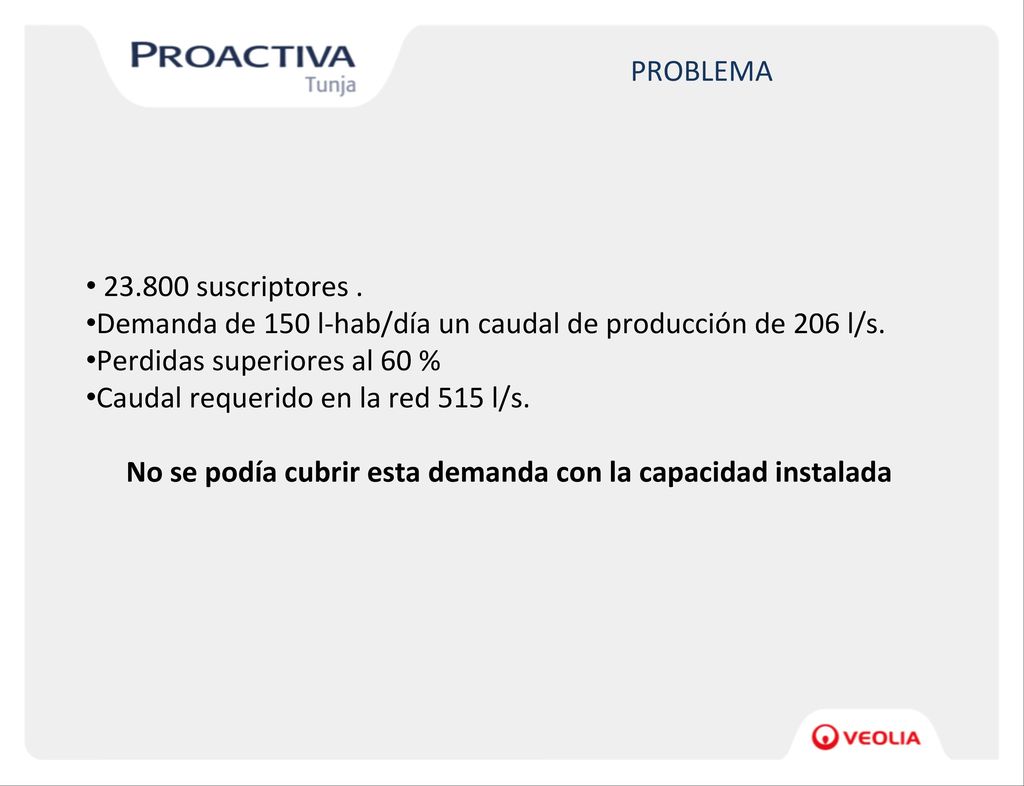 No se podía cubrir esta demanda con la capacidad instalada