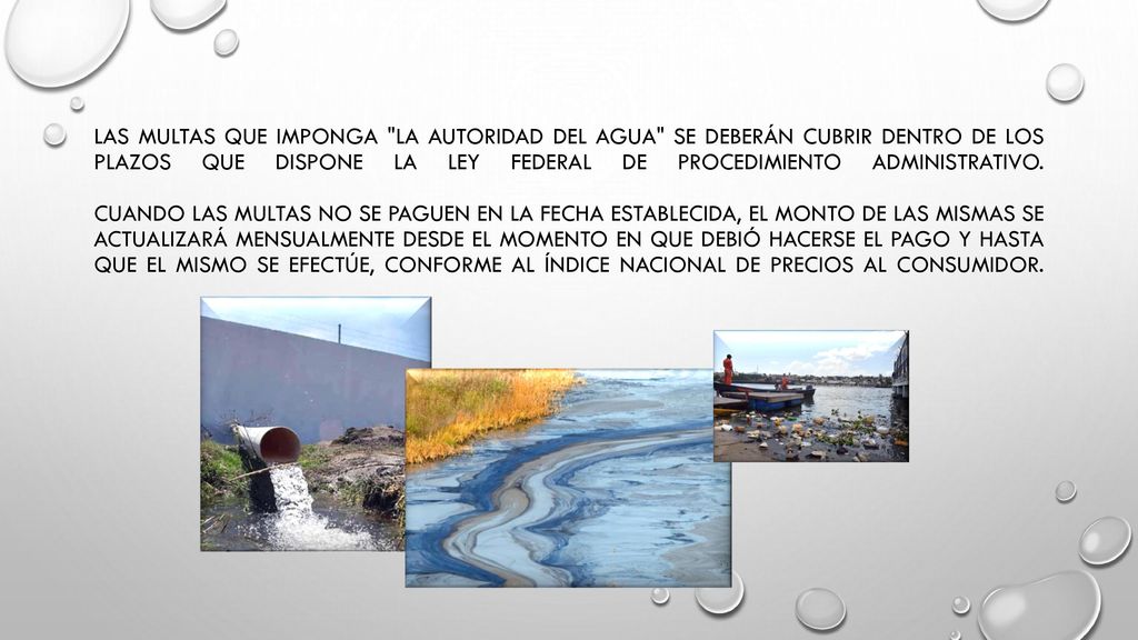 Las multas que imponga la Autoridad del Agua se deberán cubrir dentro de los plazos que dispone la Ley Federal de Procedimiento Administrativo.