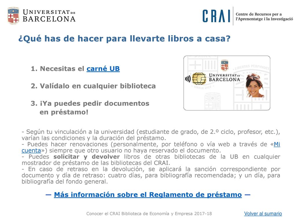 — Más información sobre el Reglamento de préstamo —