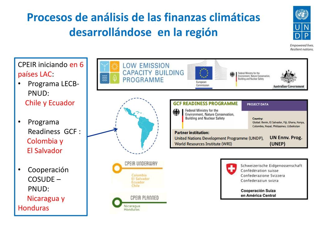 Procesos de análisis de las finanzas climáticas desarrollándose en la región