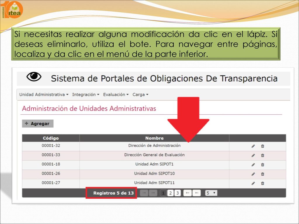 Si necesitas realizar alguna modificación da clic en el lápiz
