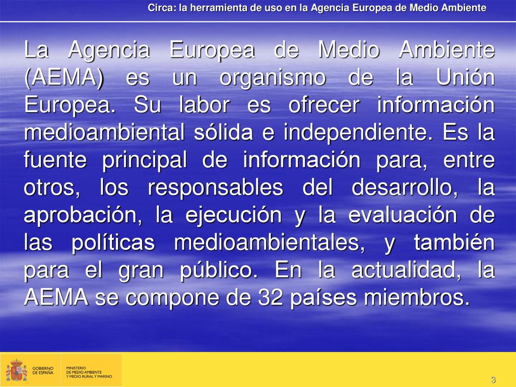 Circa: la herramienta de uso en la Agencia Europea de Medio Ambiente