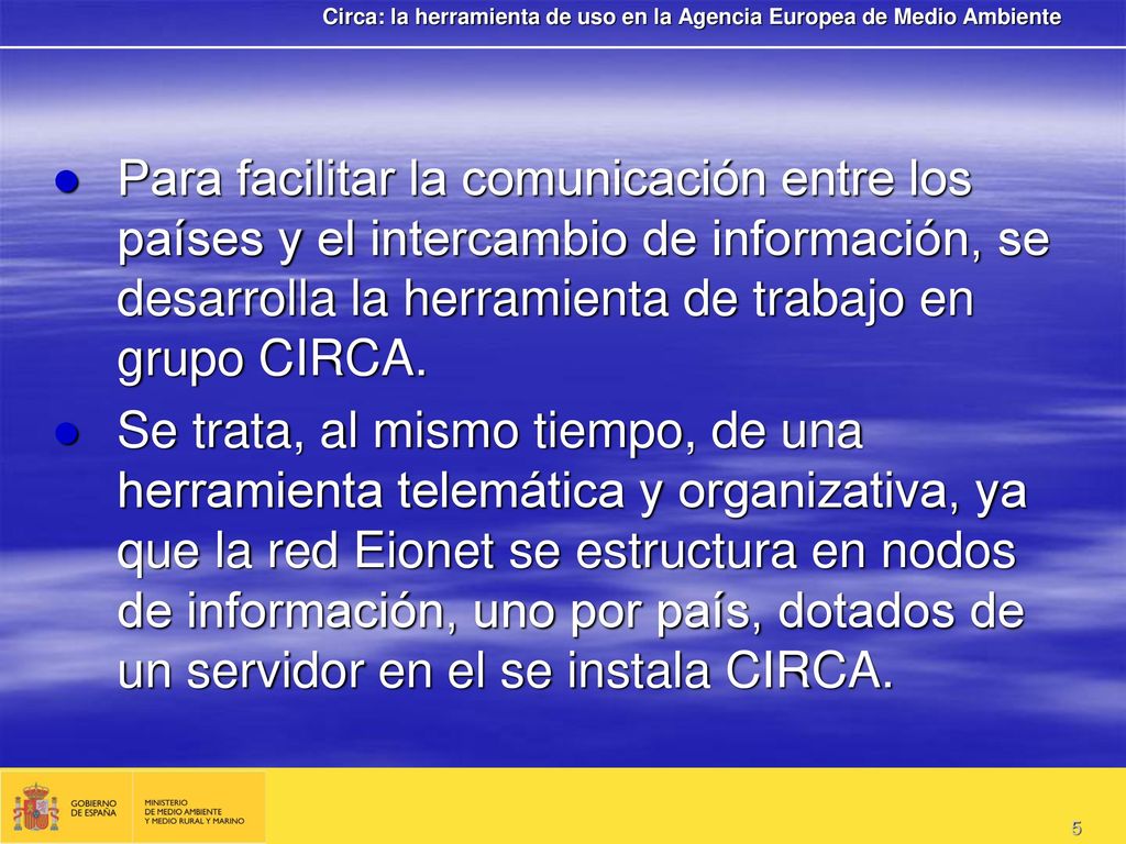 Circa: la herramienta de uso en la Agencia Europea de Medio Ambiente