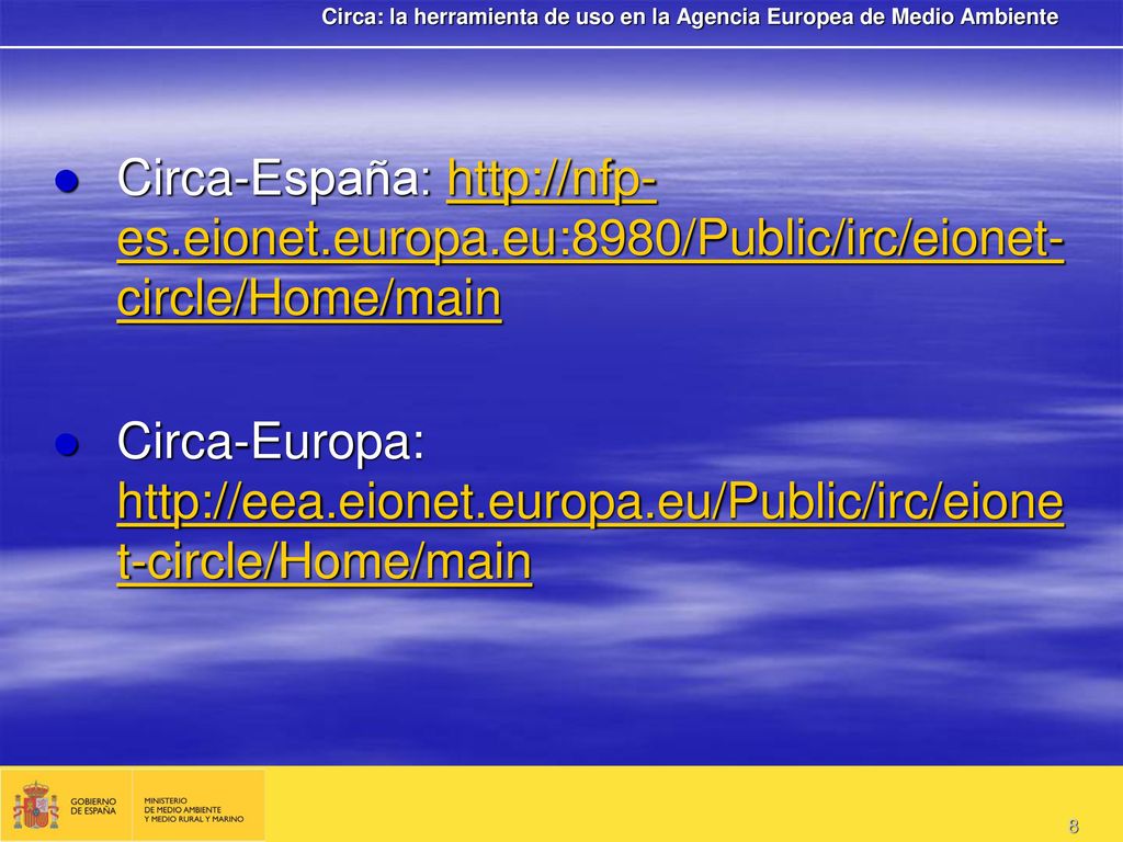 Circa: la herramienta de uso en la Agencia Europea de Medio Ambiente