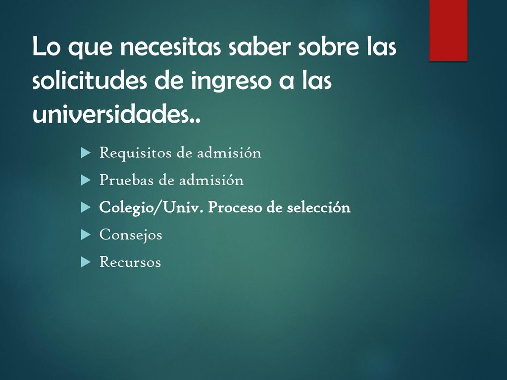 Lo que necesitas saber sobre las solicitudes de ingreso a las universidades..