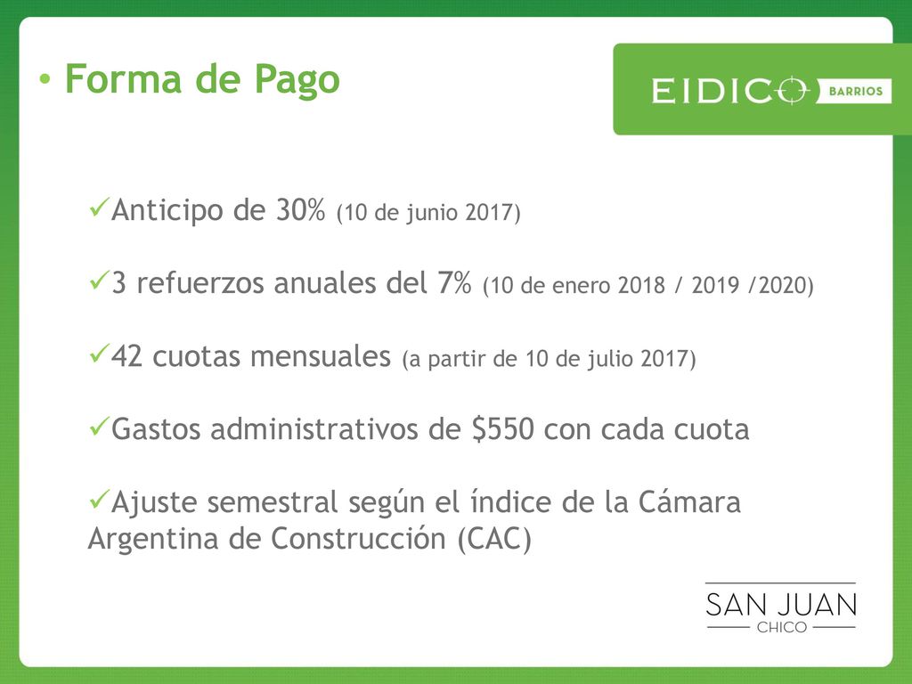 Forma de Pago Anticipo de 30% (10 de junio 2017)