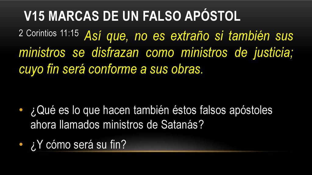 V15 Marcas de un falso apóstol