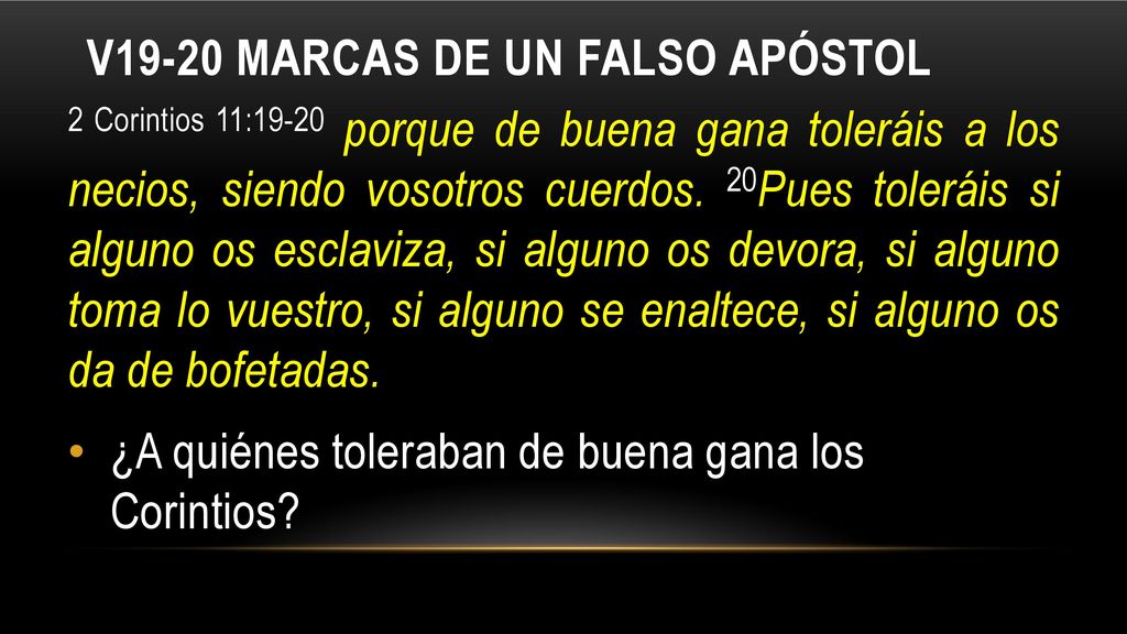 V19-20 Marcas de un falso apóstol
