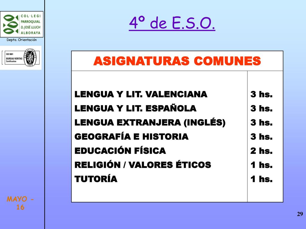 4º de E.S.O. ASIGNATURAS COMUNES LENGUA Y LIT. VALENCIANA 3 hs.