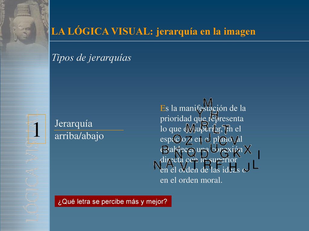 LÓGICA VISUAL 1 LA LÓGICA VISUAL: jerarquía en la imagen