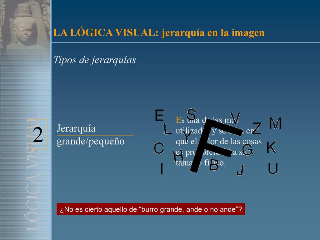 LÓGICA VISUAL 2 LA LÓGICA VISUAL: jerarquía en la imagen