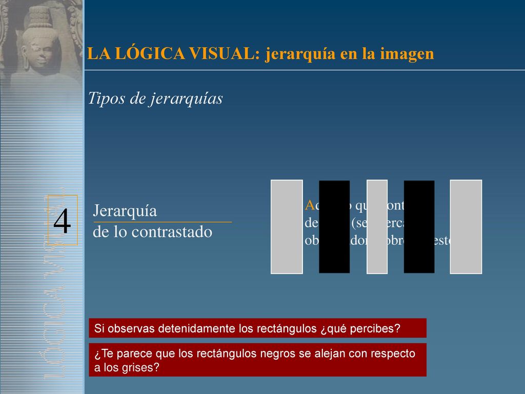LÓGICA VISUAL 4 LA LÓGICA VISUAL: jerarquía en la imagen