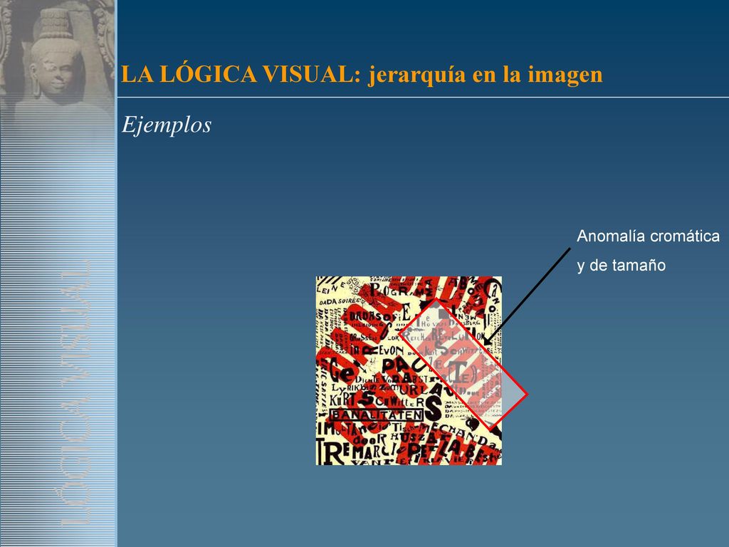 LÓGICA VISUAL LA LÓGICA VISUAL: jerarquía en la imagen Ejemplos