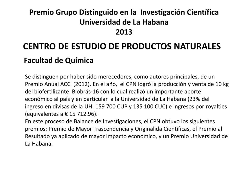 CENTRO DE ESTUDIO DE PRODUCTOS NATURALES