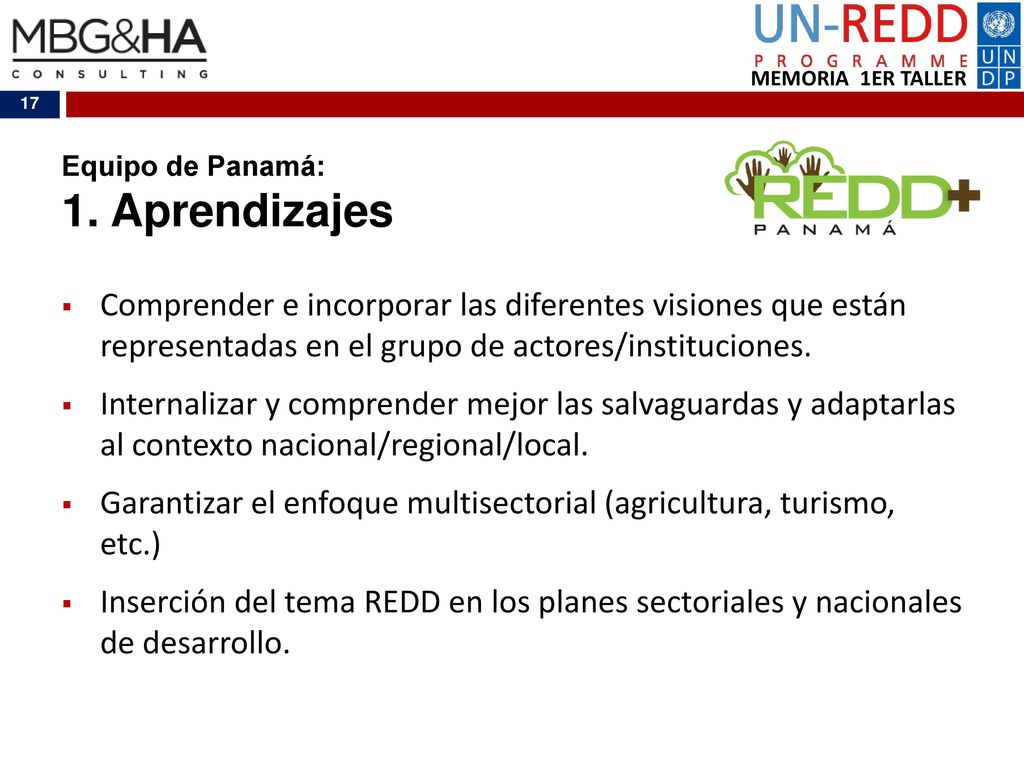 Tema 20: REDD+: aspectos legales de su implementación a nivel nacional