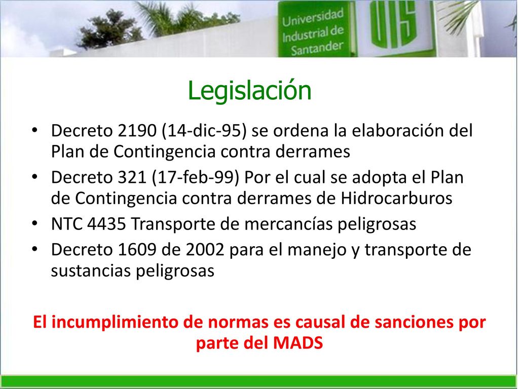 El incumplimiento de normas es causal de sanciones por parte del MADS