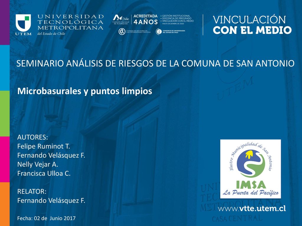 SEMINARIO ANÁLISIS DE RIESGOS DE LA COMUNA DE SAN ANTONIO