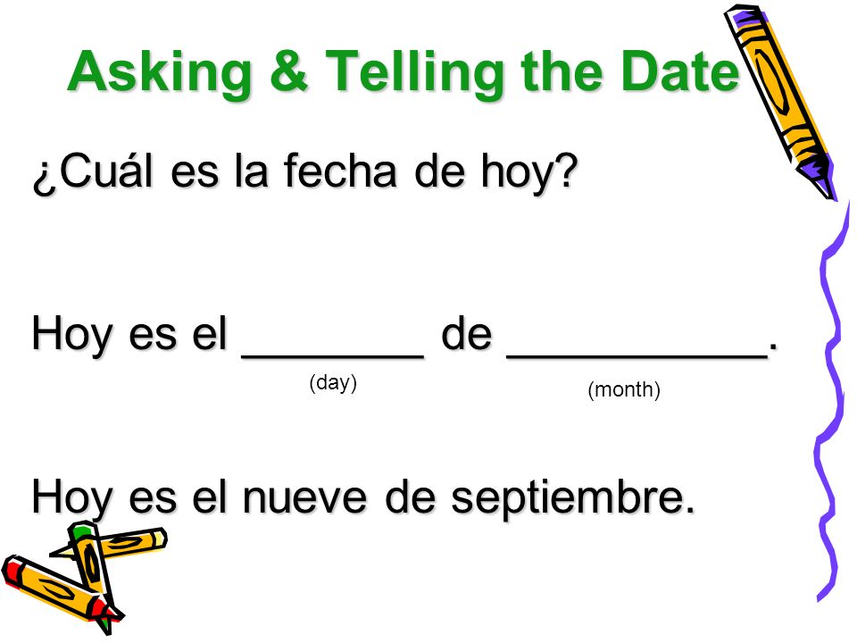 Asking & Telling the Date