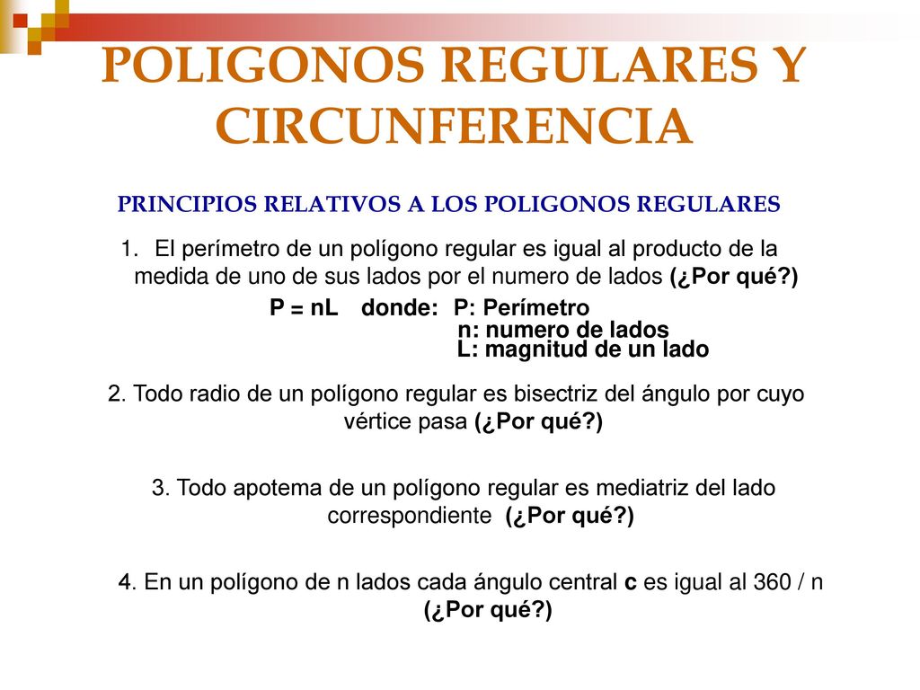 POLIGONOS REGULARES Y CIRCUNFERENCIA