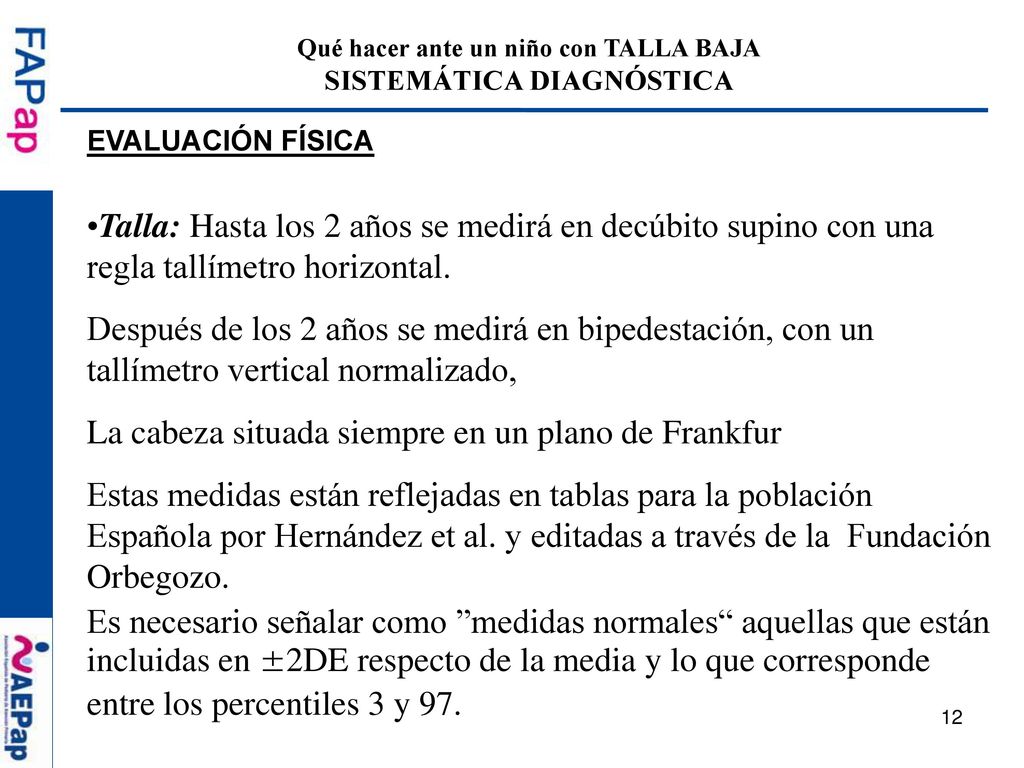 Qué hacer ante un niño con TALLA BAJA SISTEMÁTICA DIAGNÓSTICA