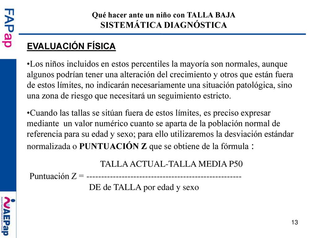 Qué hacer ante un niño con TALLA BAJA SISTEMÁTICA DIAGNÓSTICA
