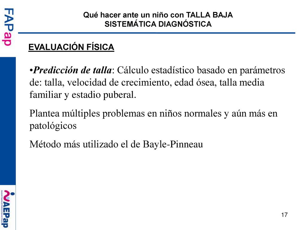 Qué hacer ante un niño con TALLA BAJA SISTEMÁTICA DIAGNÓSTICA