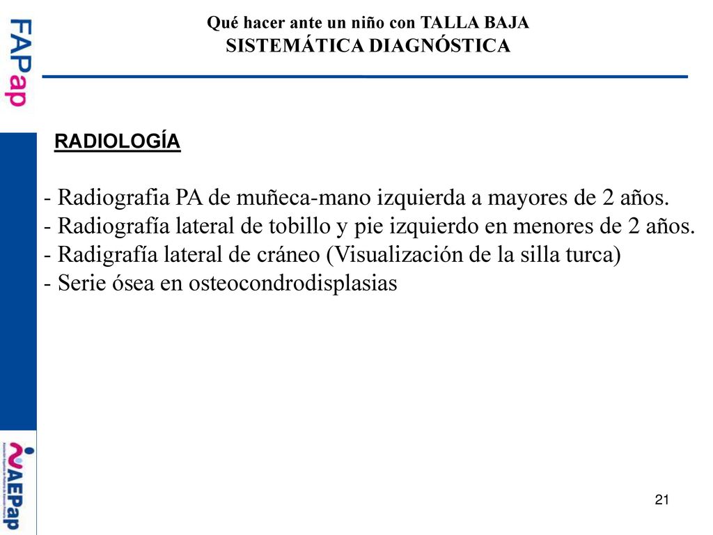 Qué hacer ante un niño con TALLA BAJA SISTEMÁTICA DIAGNÓSTICA
