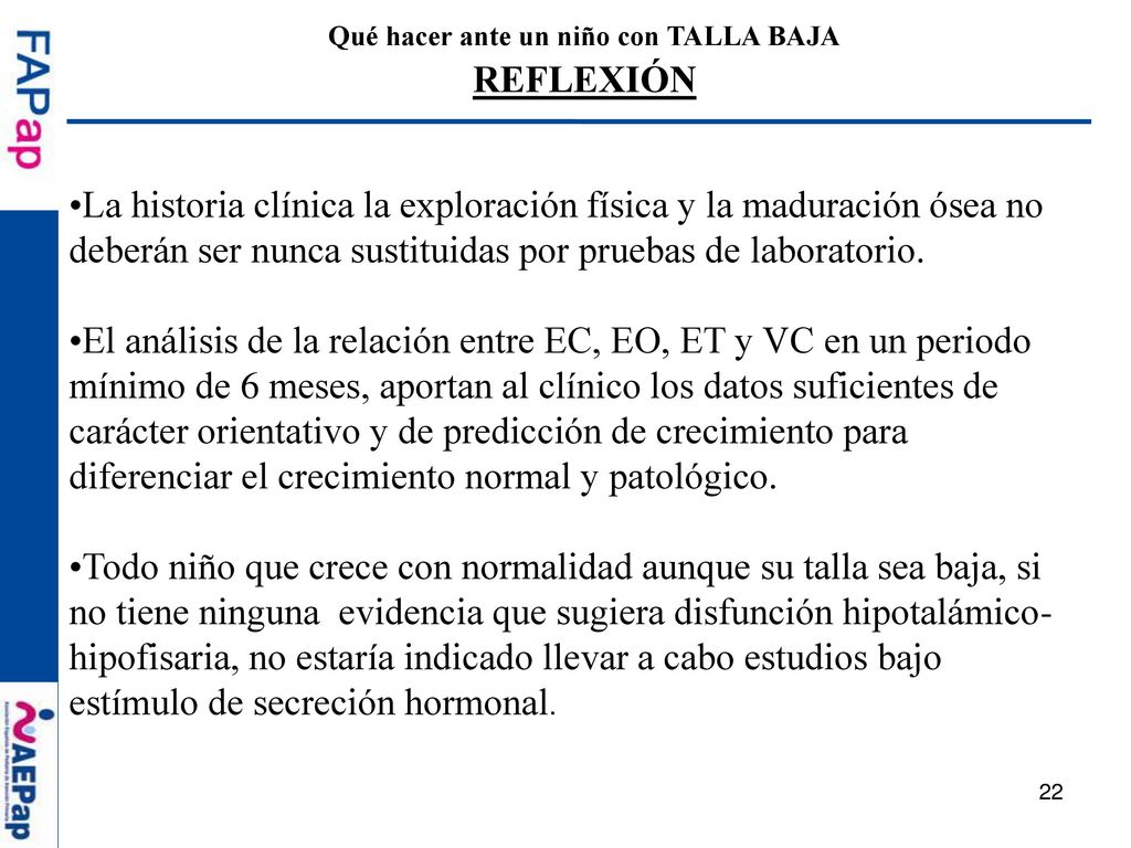 Qué hacer ante un niño con TALLA BAJA REFLEXIÓN
