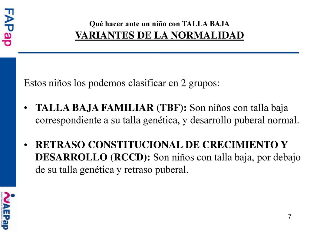 Qué hacer ante un niño con TALLA BAJA VARIANTES DE LA NORMALIDAD
