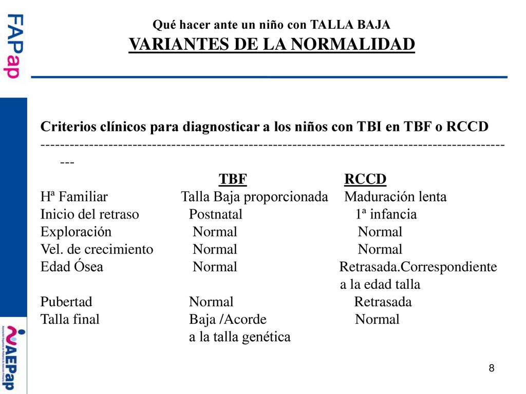 Qué hacer ante un niño con TALLA BAJA VARIANTES DE LA NORMALIDAD
