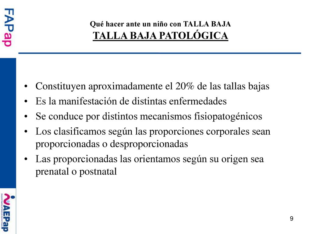 Qué hacer ante un niño con TALLA BAJA TALLA BAJA PATOLÓGICA
