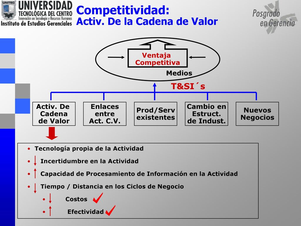 Competitividad: Activ. De la Cadena de Valor T&SI´s Ventaja