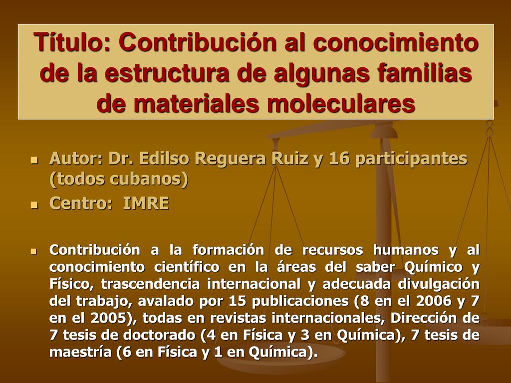 Título: Contribución al conocimiento de la estructura de algunas familias de materiales moleculares