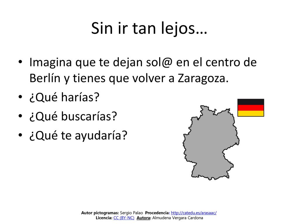 Sin ir tan lejos… Imagina que te dejan en el centro de Berlín y tienes que volver a Zaragoza. ¿Qué harías